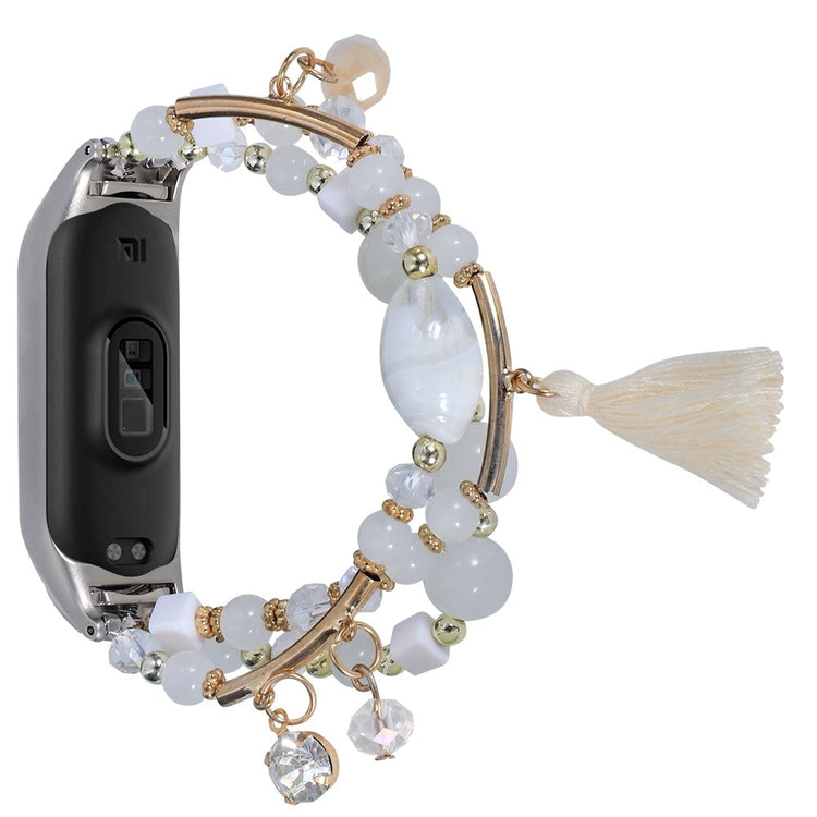 Godt Xiaomi Mi Smart Band 6 / Xiaomi Mi Band 5 Rhinsten Rem - Hvid#serie_5