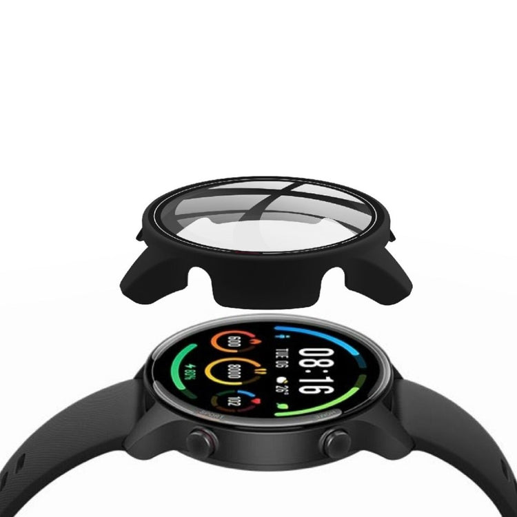 Vildt Fint Xiaomi Mi Watch Color Silikone og Glas Cover - Sort#serie_1
