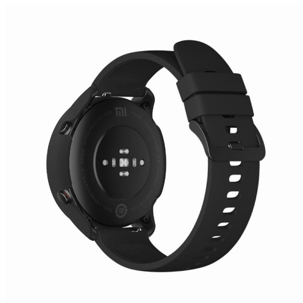 Vildt Fint Xiaomi Mi Watch Color Silikone og Glas Cover - Sort#serie_1