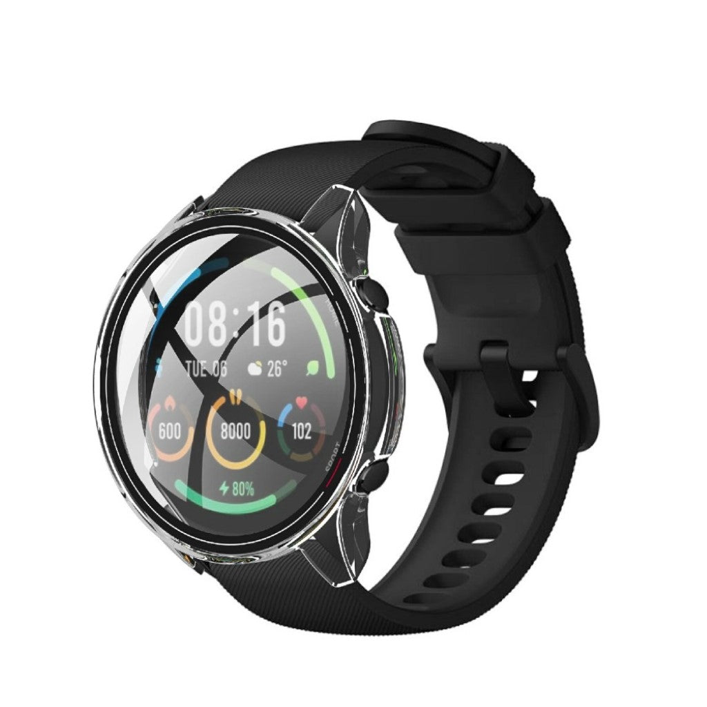 Vildt Fint Xiaomi Mi Watch Color Silikone og Glas Cover - Gennemsigtig#serie_3