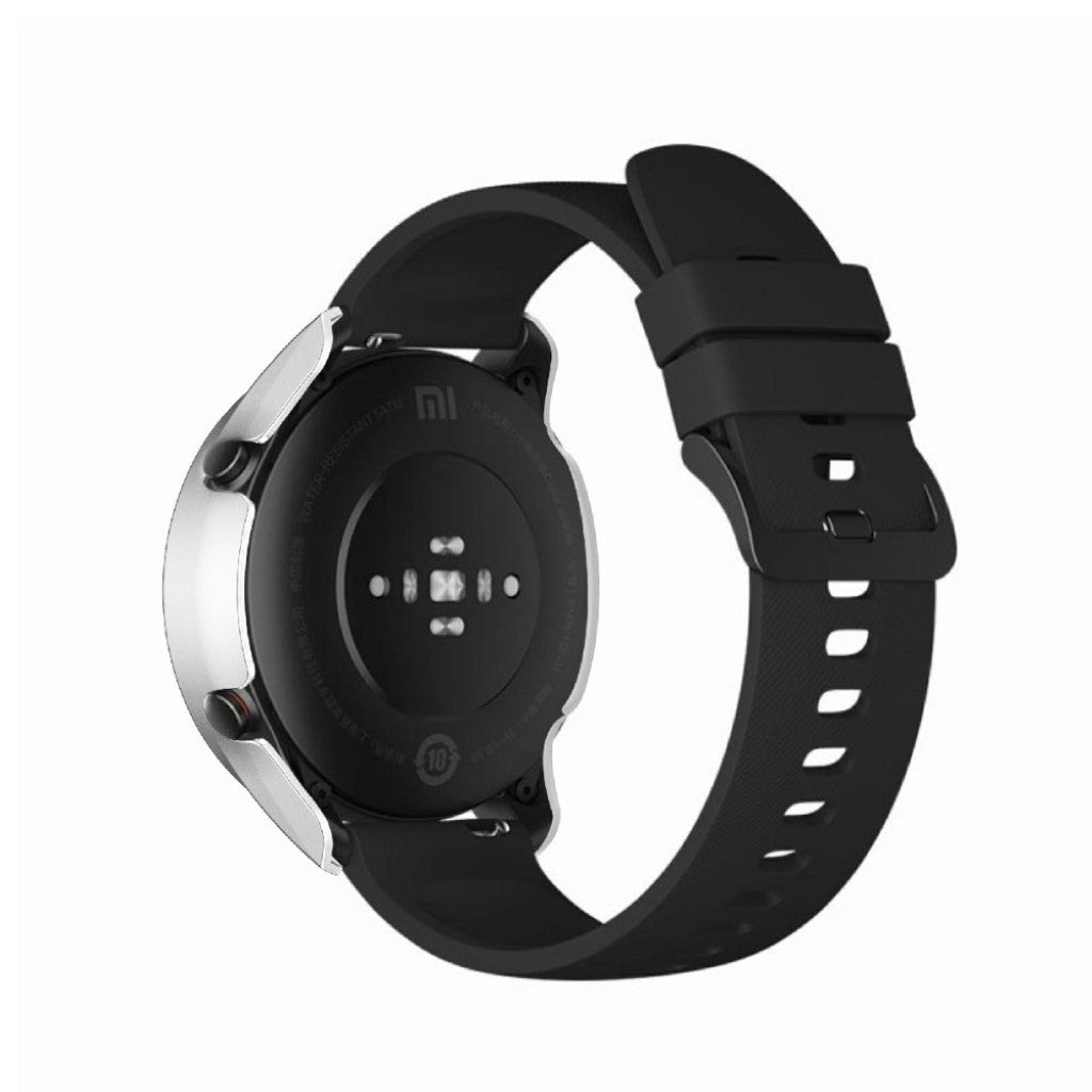 Vildt Fint Xiaomi Mi Watch Color Silikone og Glas Cover - Sølv#serie_4