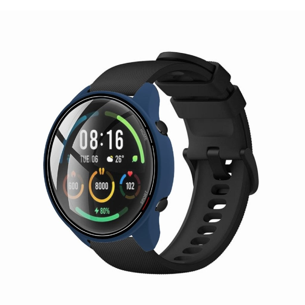 Vildt Fint Xiaomi Mi Watch Color Silikone og Glas Cover - Blå#serie_6