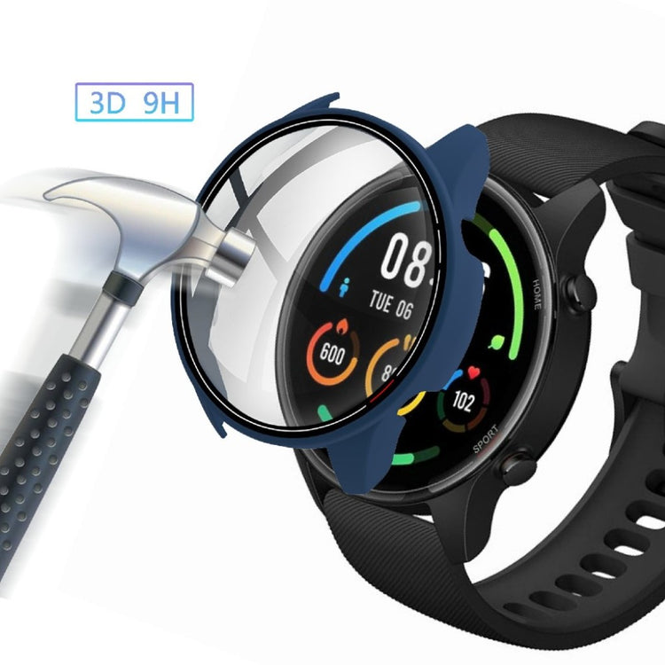 Vildt Fint Xiaomi Mi Watch Color Silikone og Glas Cover - Blå#serie_6