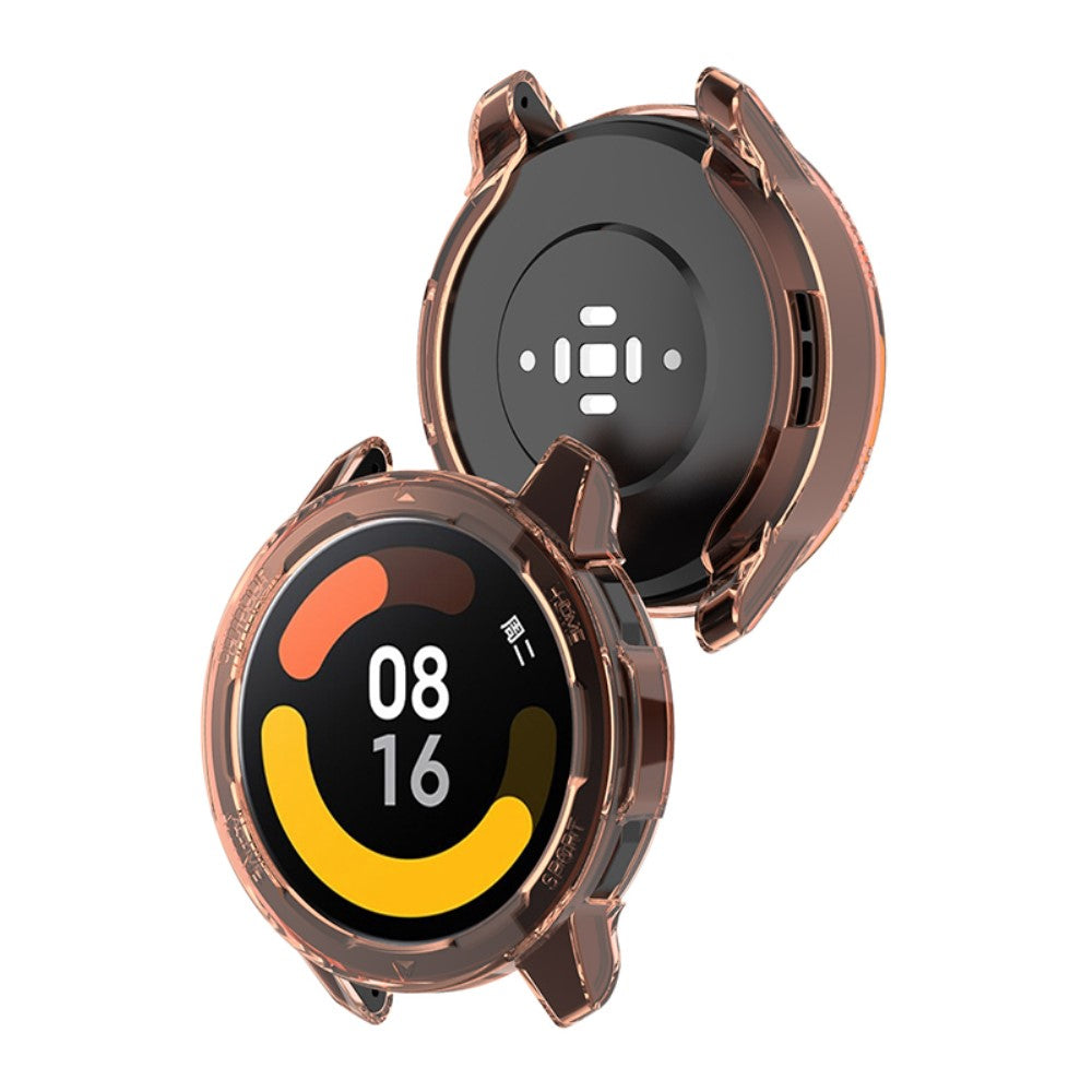 Xiaomi Watch Color 2 Gennemsigtig Silikone Bumper  - Orange#serie_1