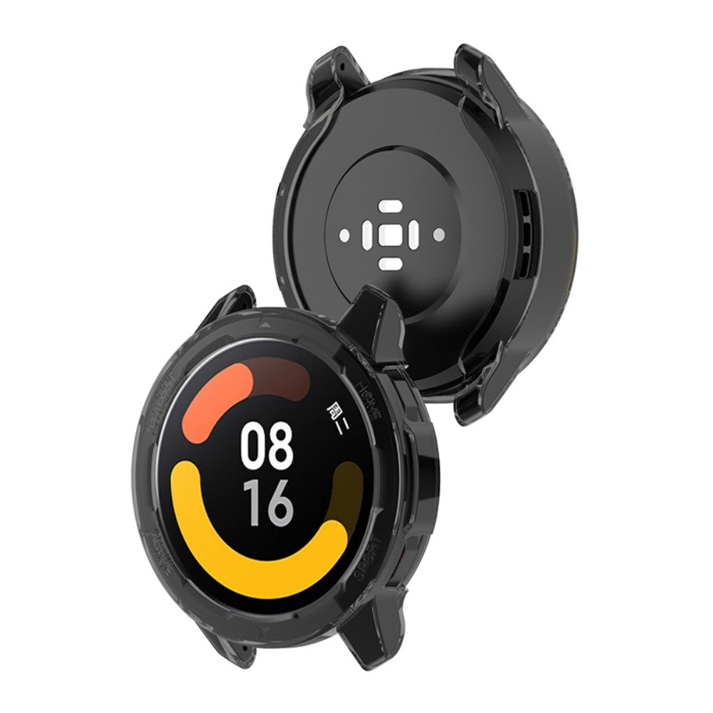 Xiaomi Watch Color 2 Gennemsigtig Silikone Bumper  - Sort#serie_3