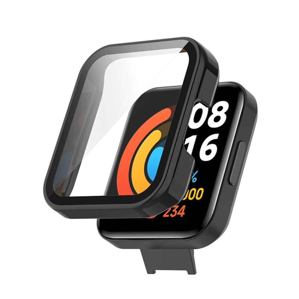Super Fed Xiaomi Redmi Watch 2 Cover med Skærmbeskytter i Plastik og Hærdet Glas - Gennemsigtig#serie_1