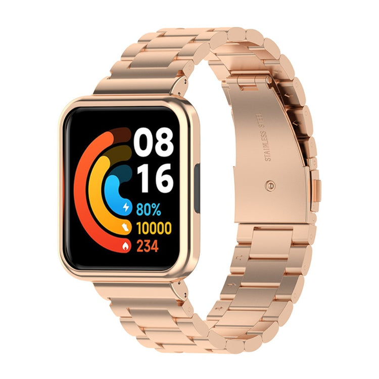 Super hårdfør Xiaomi Redmi Watch 2 Lite Metal Rem - Pink#serie_2