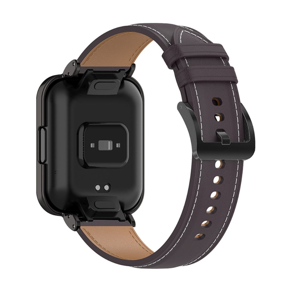 Mega komfortabel Xiaomi Redmi Watch 2 Lite Ægte læder Rem - Lilla#serie_1
