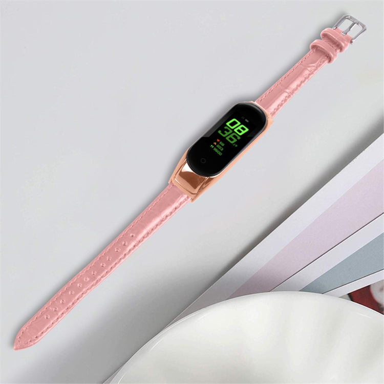 Alle tiders Xiaomi Mi Band 7 Ægte læder Urrem - Pink#serie_2
