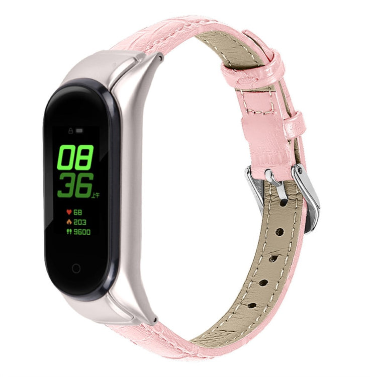 Helt vildt skøn Xiaomi Mi Band 7 Ægte læder Urrem - Pink#serie_2