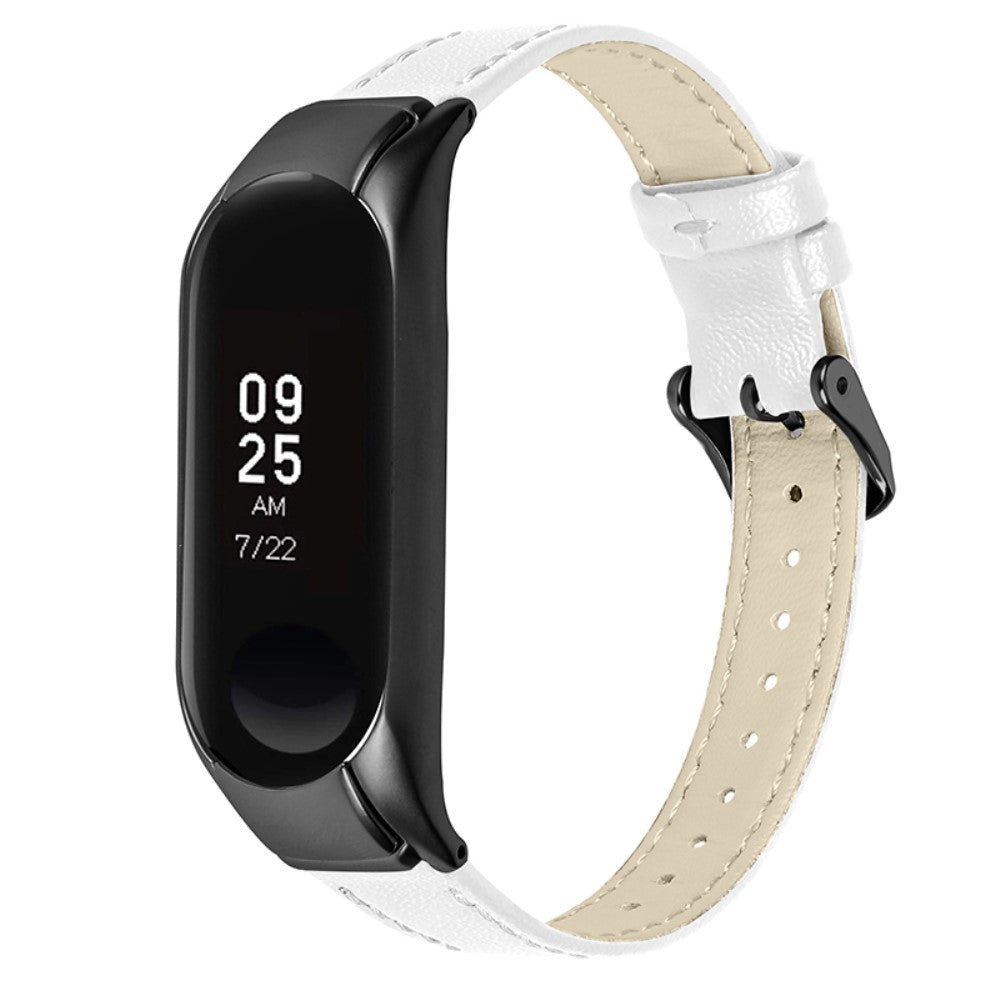 Super nydelig Xiaomi Mi Band 7 Ægte læder Rem - Hvid#serie_1