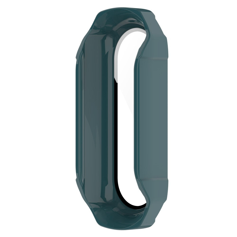 Beskyttende Xiaomi Mi Band 7 Cover med Skærmbeskytter i Plastik og Hærdet Glas - Grøn#serie_3