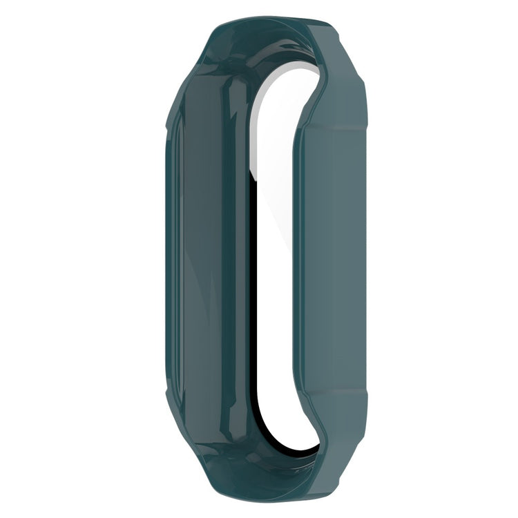 Beskyttende Xiaomi Mi Band 7 Cover med Skærmbeskytter i Plastik og Hærdet Glas - Grøn#serie_3