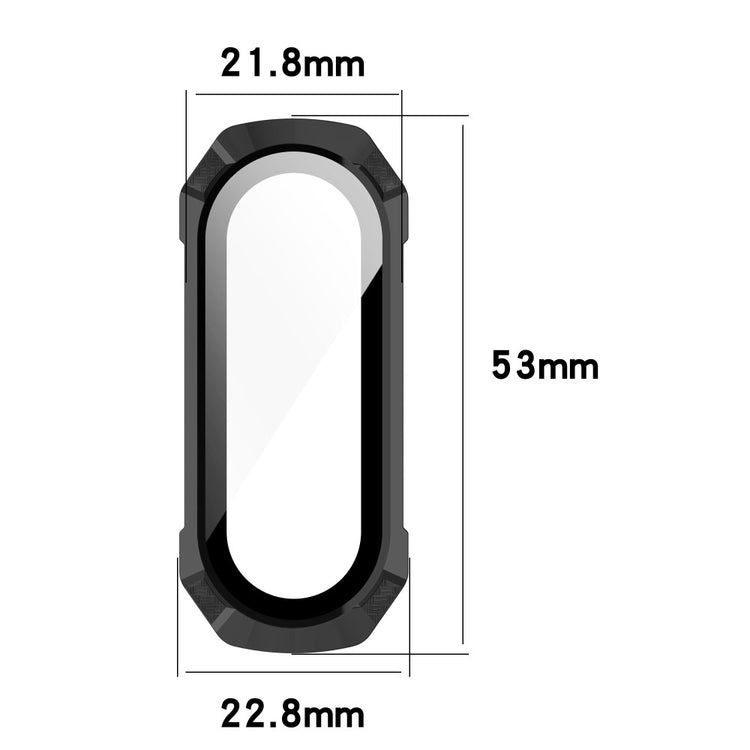 Beskyttende Xiaomi Mi Band 7 Cover med Skærmbeskytter i Plastik og Hærdet Glas - Grøn#serie_3