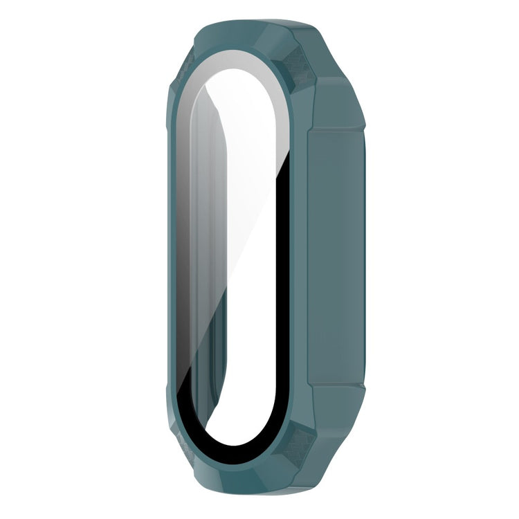 Beskyttende Xiaomi Mi Band 7 Cover med Skærmbeskytter i Plastik og Hærdet Glas - Grøn#serie_3