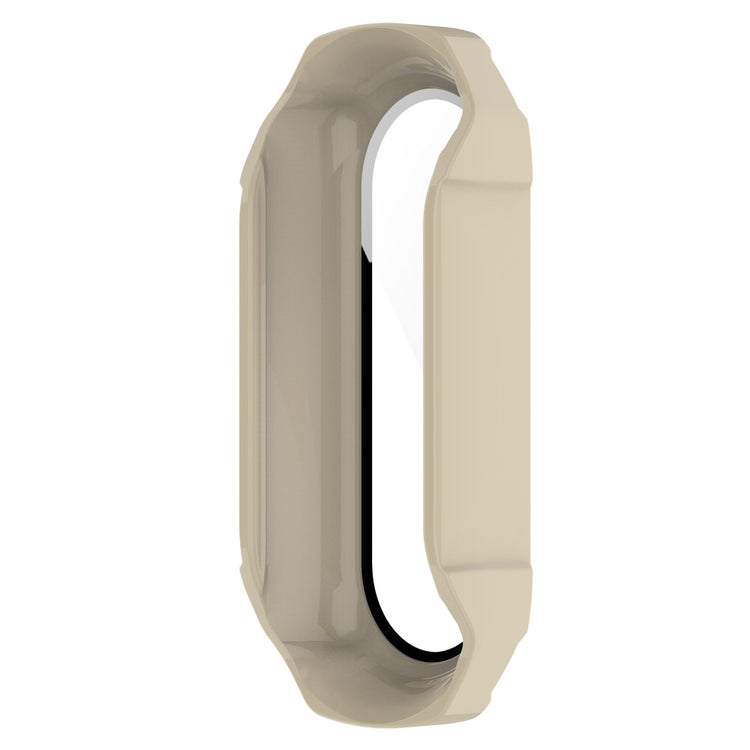 Beskyttende Xiaomi Mi Band 7 Cover med Skærmbeskytter i Plastik og Hærdet Glas - Hvid#serie_5