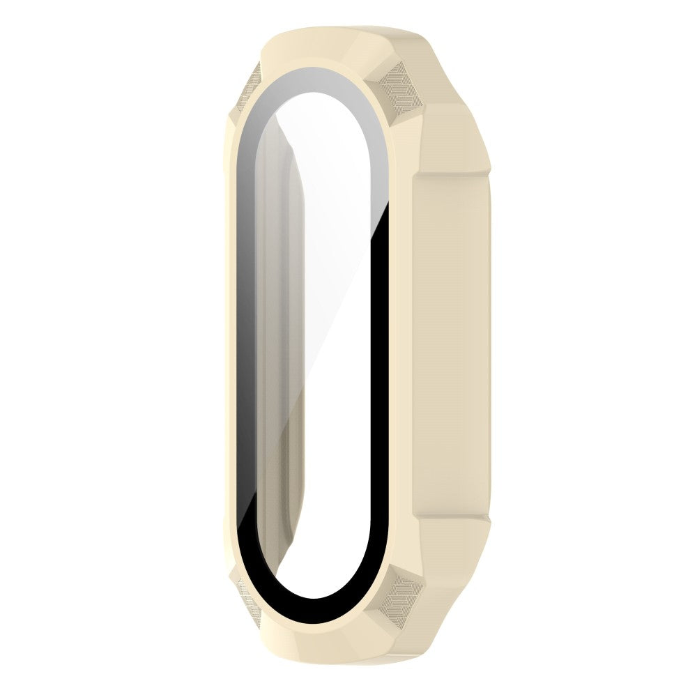 Beskyttende Xiaomi Mi Band 7 Cover med Skærmbeskytter i Plastik og Hærdet Glas - Hvid#serie_5
