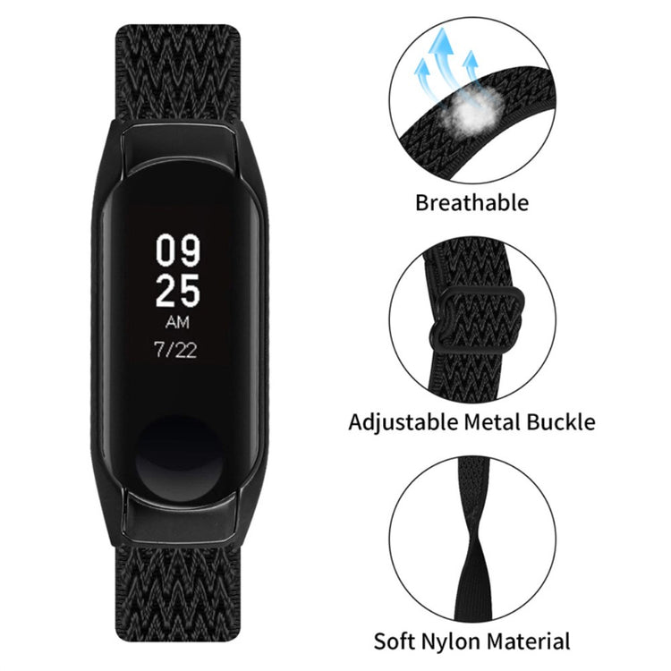 Mega pænt Xiaomi Mi Band 7 Stof Urrem - Sort#serie_14