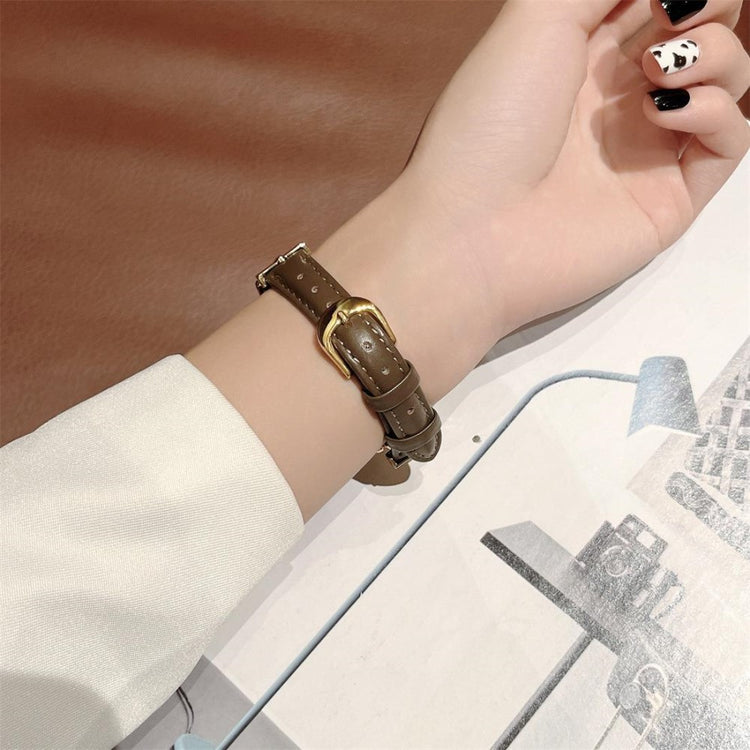 Super smuk Xiaomi Mi Band 7 Ægte læder Rem - Pink#serie_5