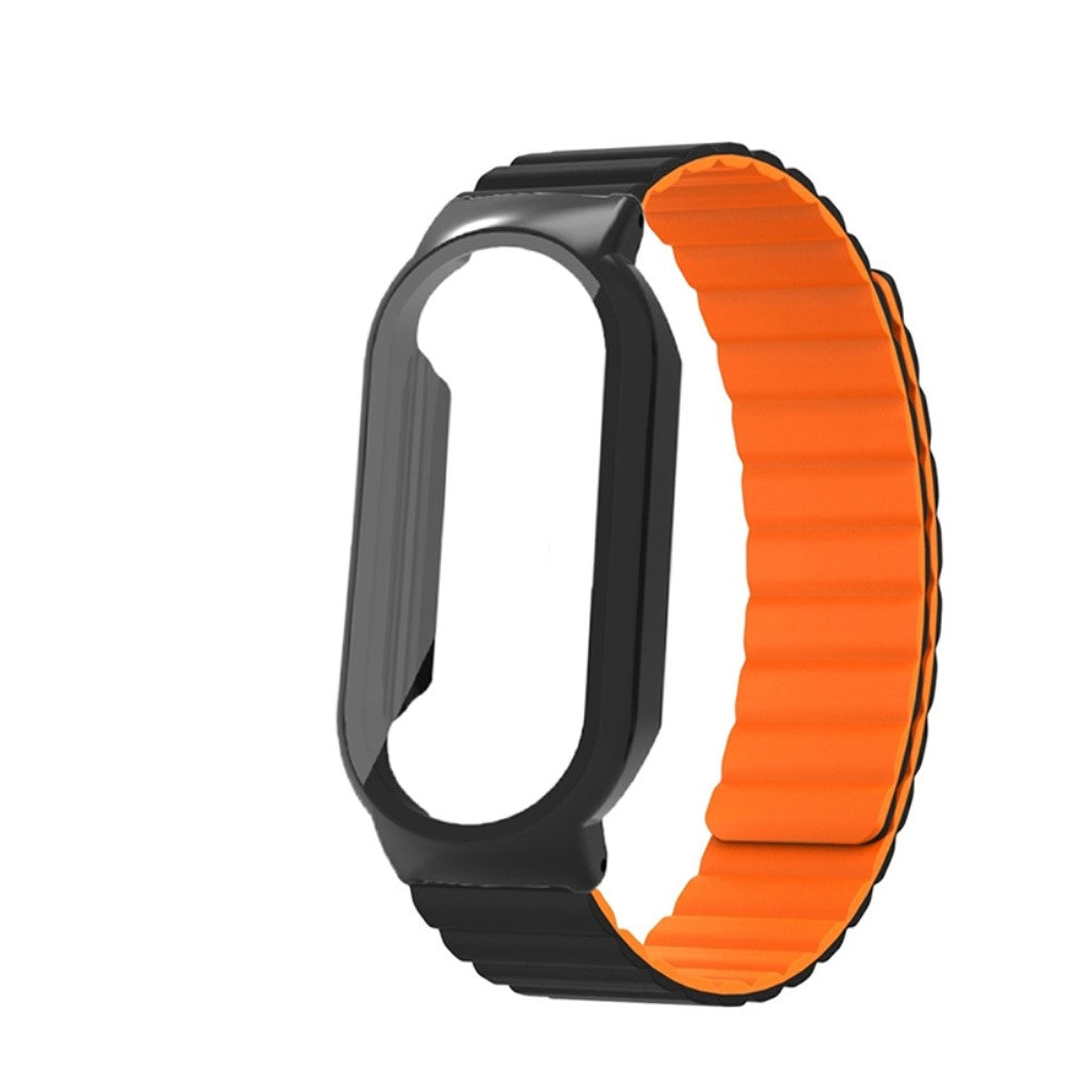 Vildt pænt Xiaomi Mi Band 7 Silikone og Glas Rem - Sort#serie_1
