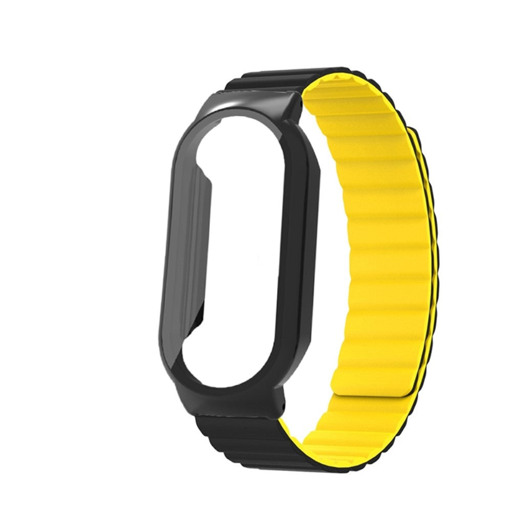 Vildt pænt Xiaomi Mi Band 7 Silikone og Glas Rem - Sort#serie_2