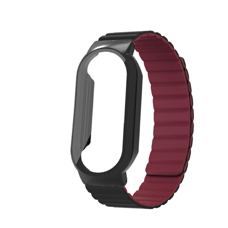 Vildt pænt Xiaomi Mi Band 7 Silikone og Glas Rem - Sort#serie_3
