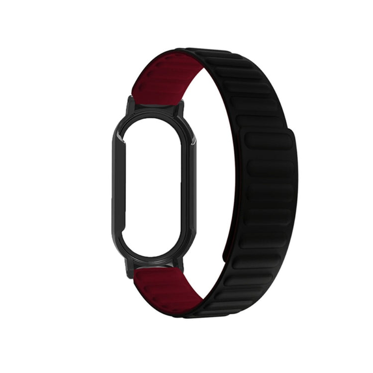 Helt vildt godt Xiaomi Mi Band 7 Silikone og Glas Rem - Sort#serie_3