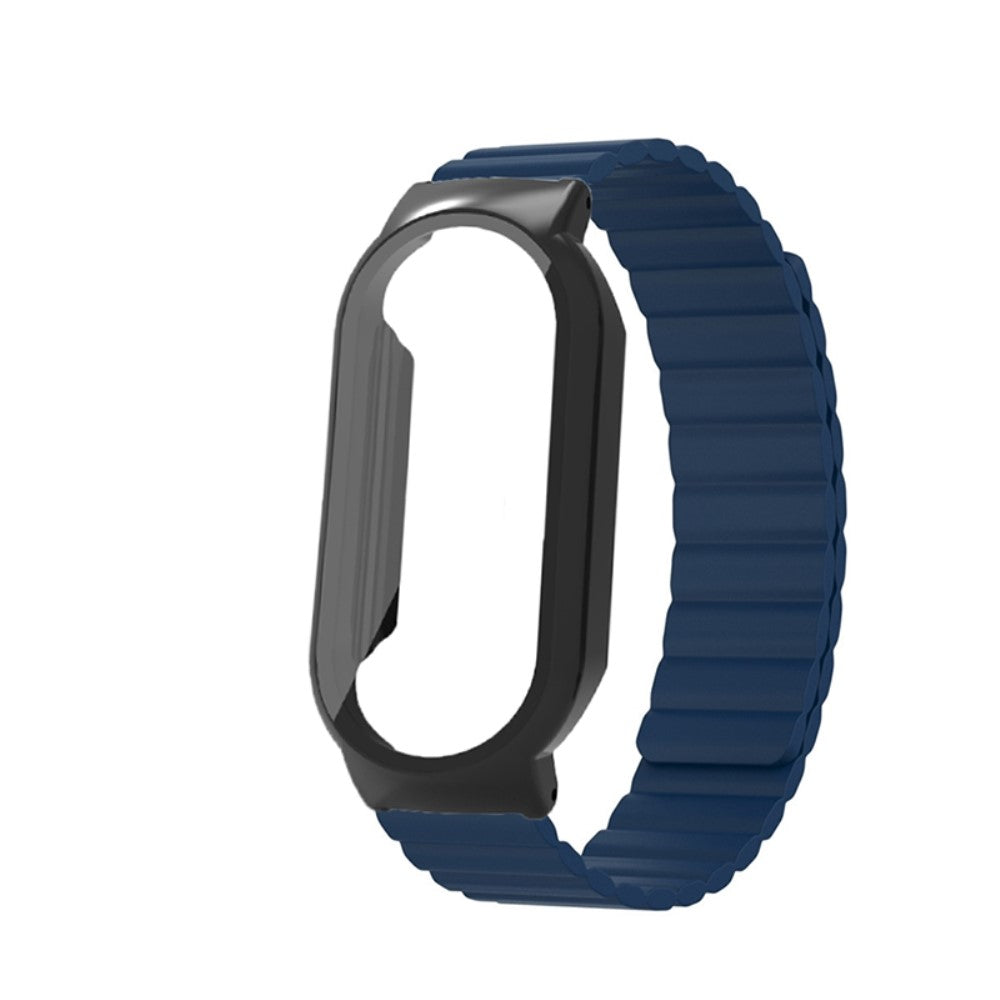 Vildt pænt Xiaomi Mi Band 7 Silikone og Glas Rem - Blå#serie_4