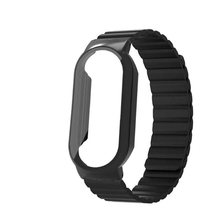 Vildt pænt Xiaomi Mi Band 7 Silikone og Glas Rem - Sort#serie_5