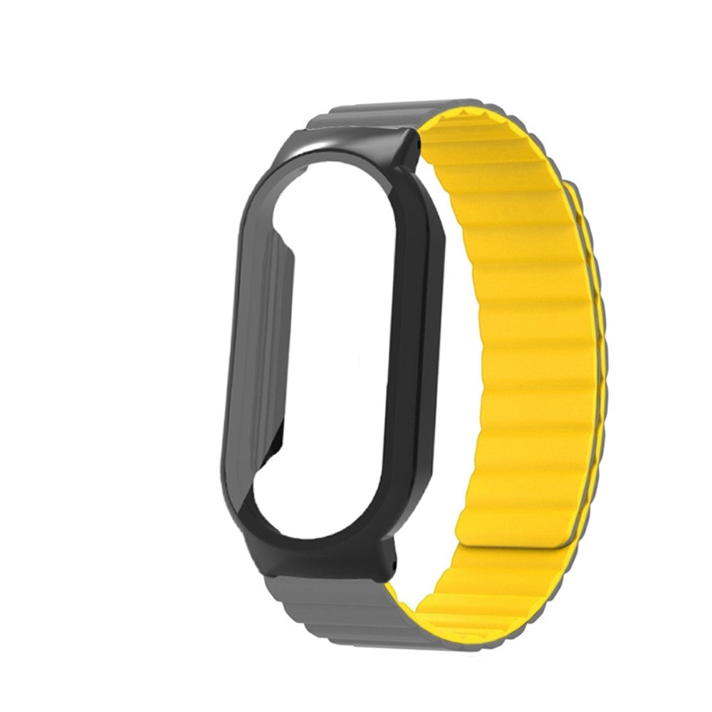 Vildt pænt Xiaomi Mi Band 7 Silikone og Glas Rem - Sølv#serie_7