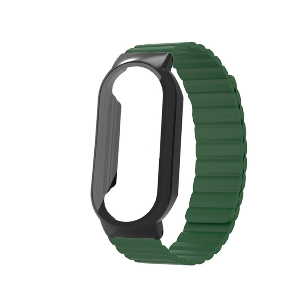 Vildt pænt Xiaomi Mi Band 7 Silikone og Glas Rem - Grøn#serie_8