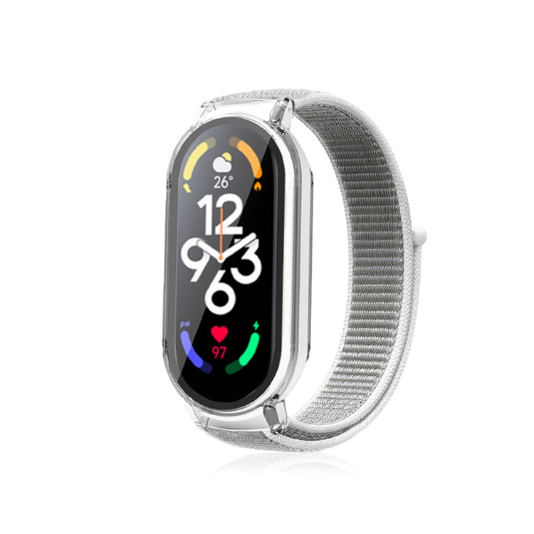 Glimrende Xiaomi Mi Band 7 Nylon og Glas Rem - Hvid#serie_4