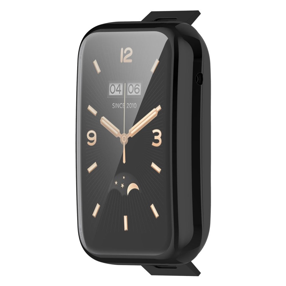 Rigtigt Godt Xiaomi Mi Band 7 Pro Plastik og Glas Cover - Sort#serie_1