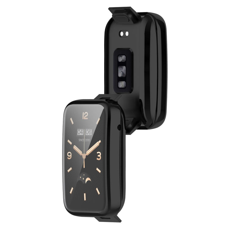Rigtigt Godt Xiaomi Mi Band 7 Pro Plastik og Glas Cover - Sort#serie_1