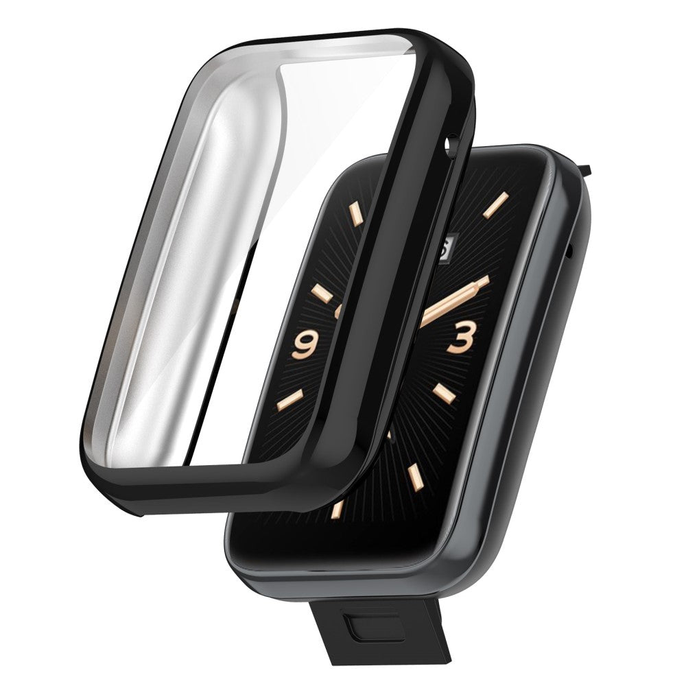 Rigtigt Godt Xiaomi Mi Band 7 Pro Plastik og Glas Cover - Sort#serie_1