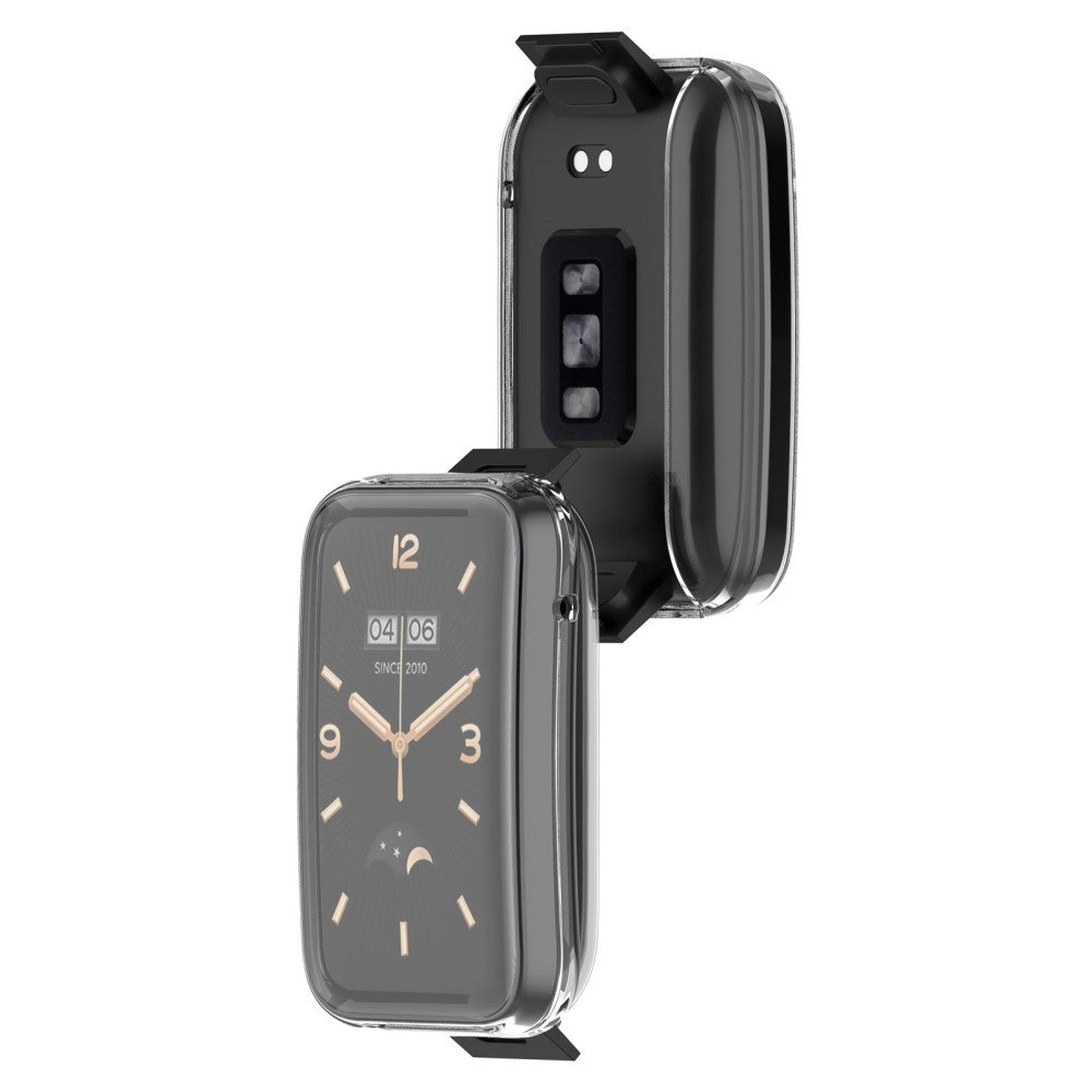 Rigtigt Godt Xiaomi Mi Band 7 Pro Plastik og Glas Cover - Gennemsigtig#serie_2