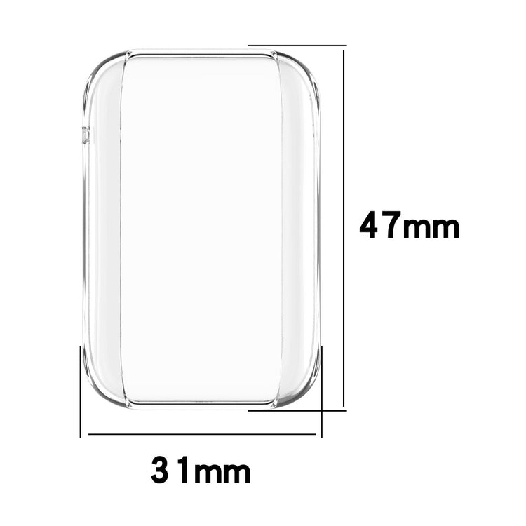 Rigtigt Godt Xiaomi Mi Band 7 Pro Plastik og Glas Cover - Gennemsigtig#serie_2