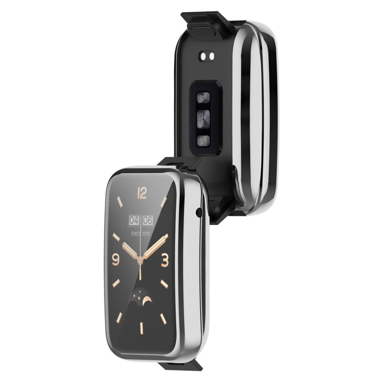 Rigtigt Godt Xiaomi Mi Band 7 Pro Plastik og Glas Cover - Sølv#serie_3