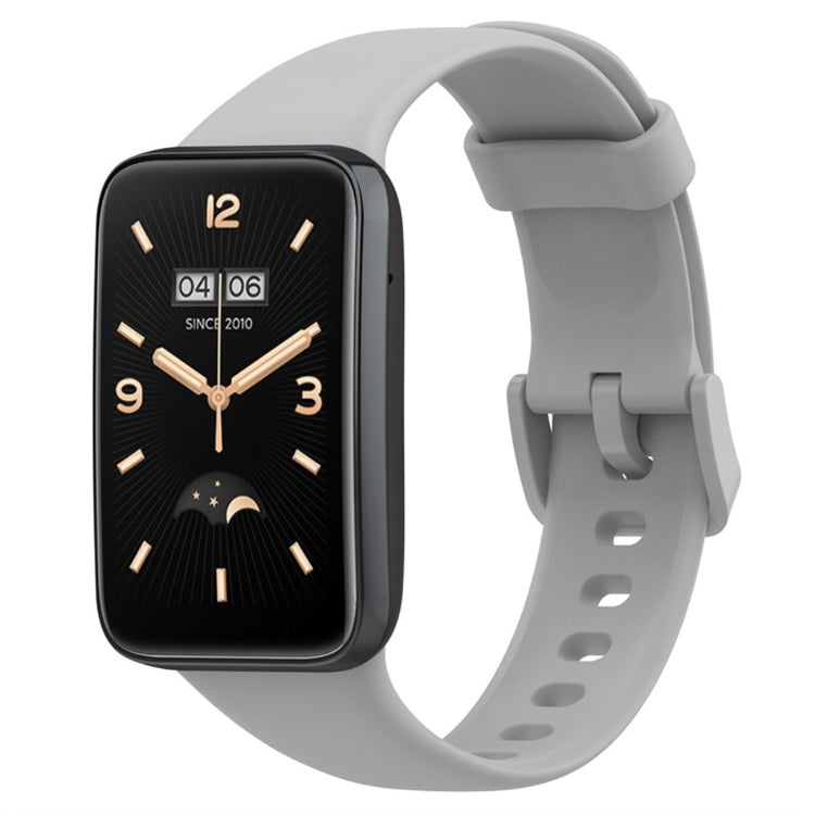 Mega slidstærk Xiaomi Mi Band 7 Pro Silikone Urrem - Sølv#serie_4