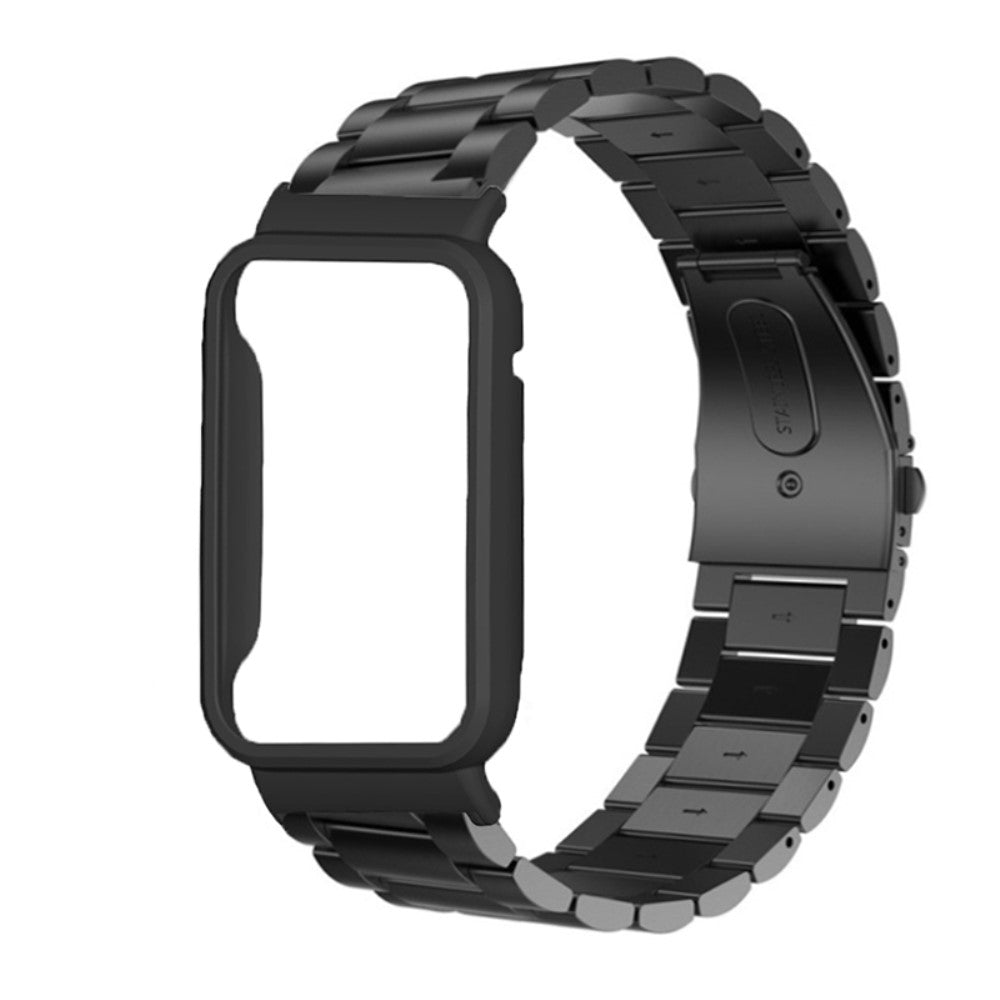 Meget slidstærk Xiaomi Mi Band 7 Pro Metal Rem - Sort#serie_037