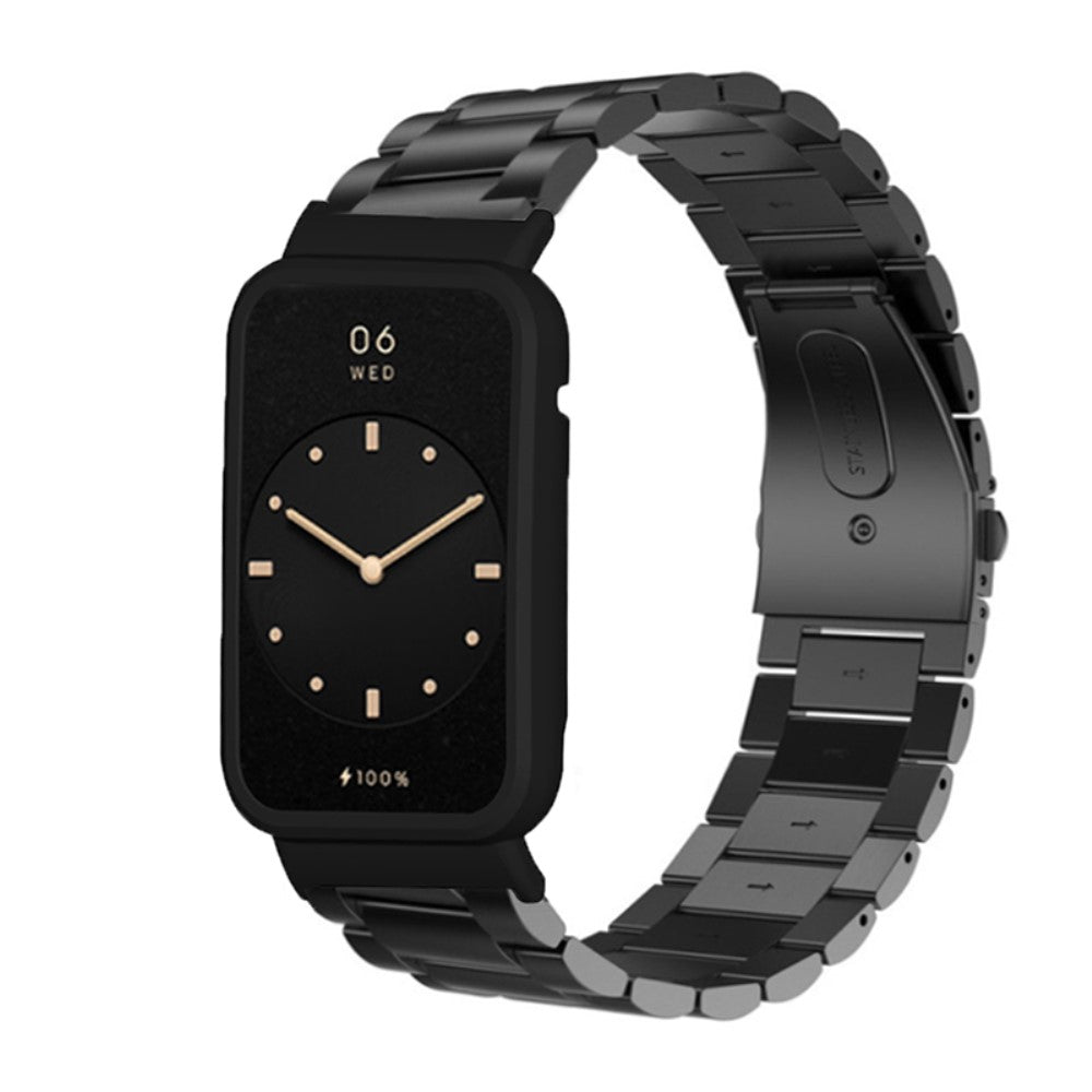 Meget slidstærk Xiaomi Mi Band 7 Pro Metal Rem - Sort#serie_037