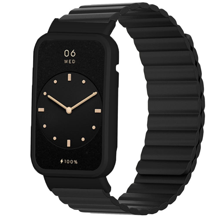 Helt vildt fantastisk Xiaomi Mi Band 7 Pro Silikone Rem - Sort#serie_4