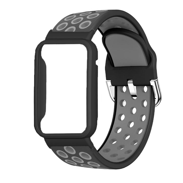 Rigtigt nydelig Xiaomi Mi Band 7 Pro Silikone Rem - Sort#serie_4