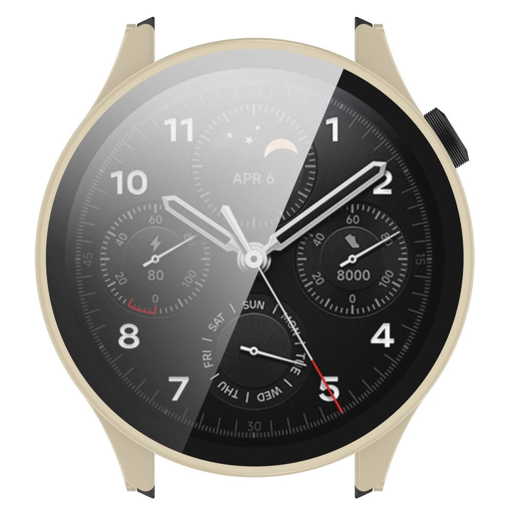 Xiaomi Watch S1 Pro Plastik og Hærdet Glas Skærmbeskytter - Hvid#serie_6