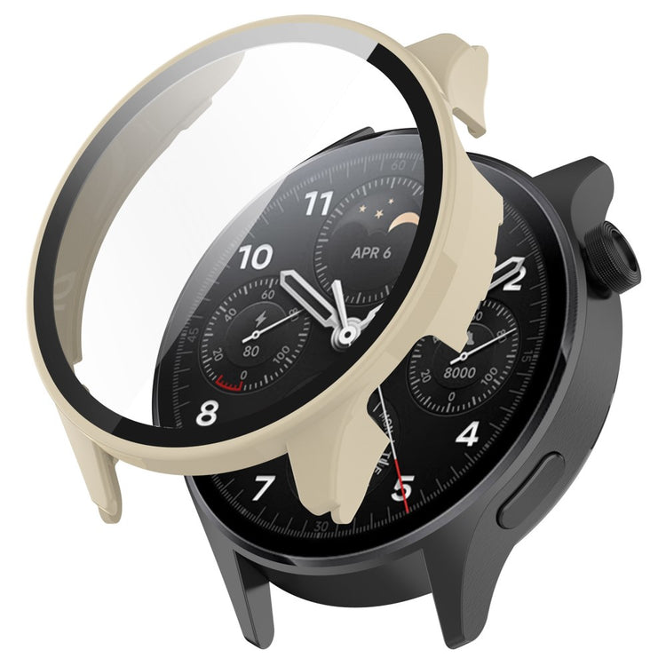 Xiaomi Watch S1 Pro Plastik og Hærdet Glas Skærmbeskytter - Hvid#serie_6