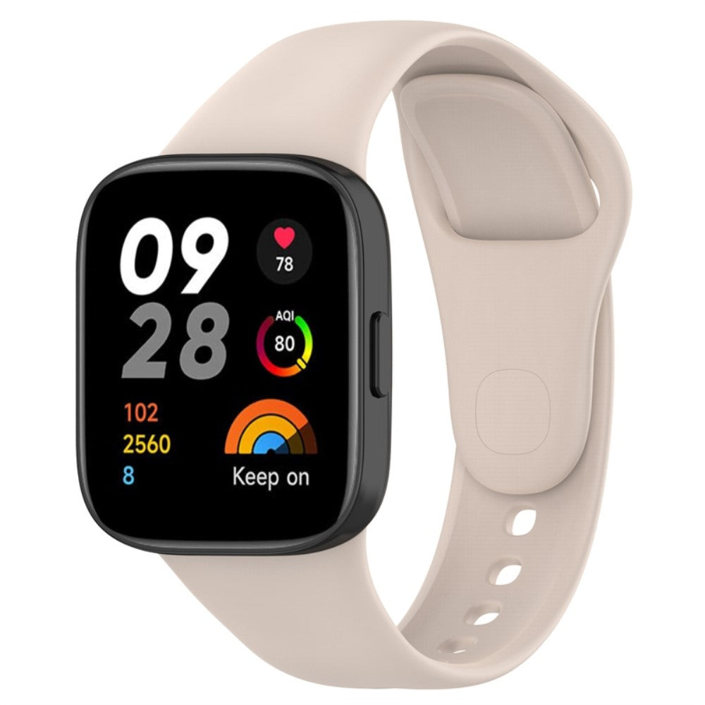 Helt vildt cool Xiaomi Redmi Band 3 Silikone Rem - Hvid#serie_11