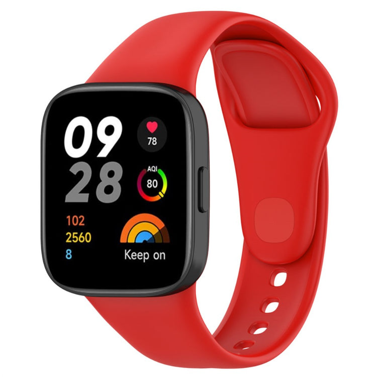 Helt vildt cool Xiaomi Redmi Band 3 Silikone Rem - Rød#serie_5