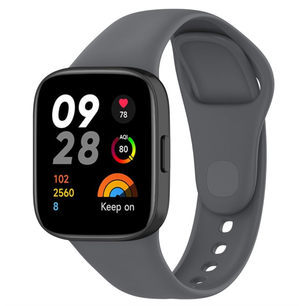 Helt vildt cool Xiaomi Redmi Band 3 Silikone Rem - Sølv#serie_9