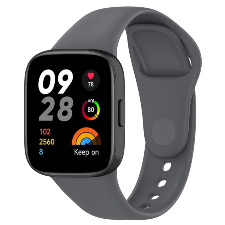 Helt vildt cool Xiaomi Redmi Band 3 Silikone Rem - Sølv#serie_9
