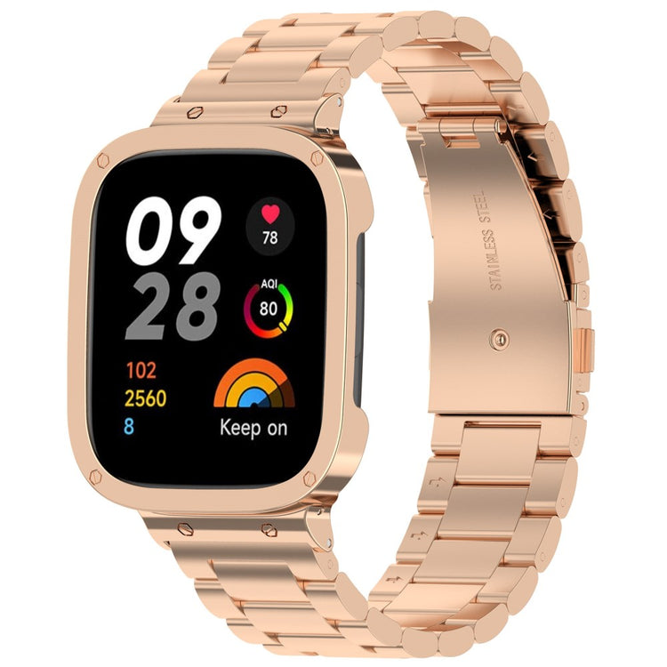 Metal Universal Rem passer til Xiaomi Redmi Watch 3 / Xiaomi Mi Watch Lite 3 - Pink#serie_3